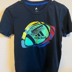 Adidas Black Tee with Blue Accents